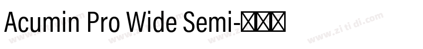 Acumin Pro Wide Semi字体转换